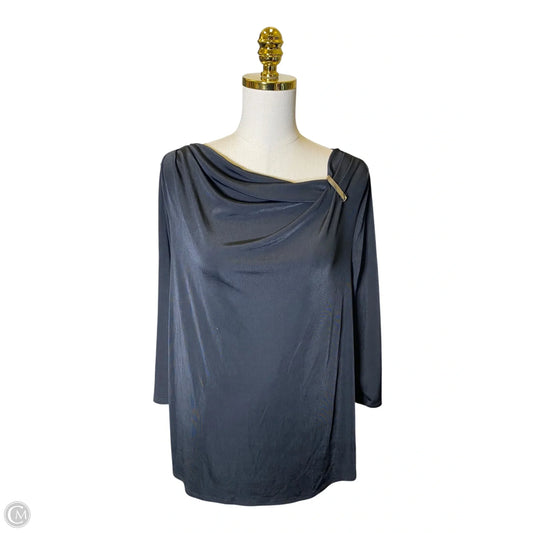 Blouse Long Sleeve By Easywear By Chicos In Black, Size: Xl