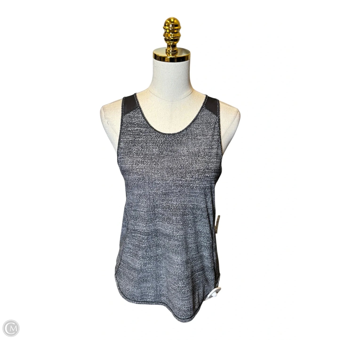 Athletic Tank Top By Lululemon In Black & White, Size: L