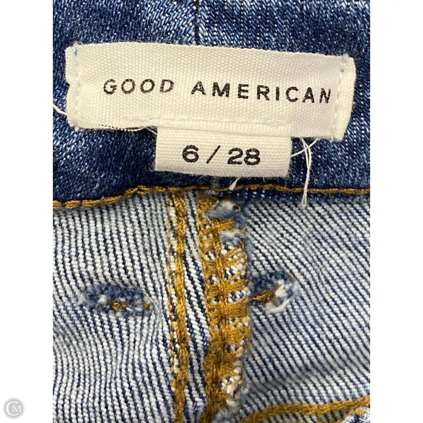 Jeans Straight By Good American In Blue Denim, Size: 6