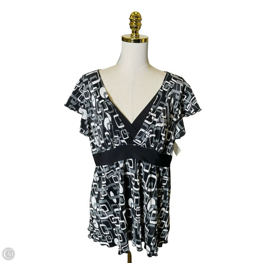 Blouse Short Sleeve By Kim Rogers In Multi-colored, Size: Xl