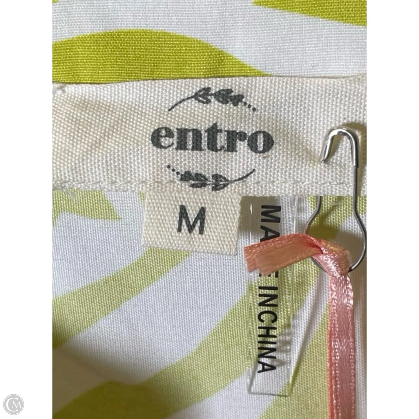 Dress Casual Short By Entro In Green & White, Size: M