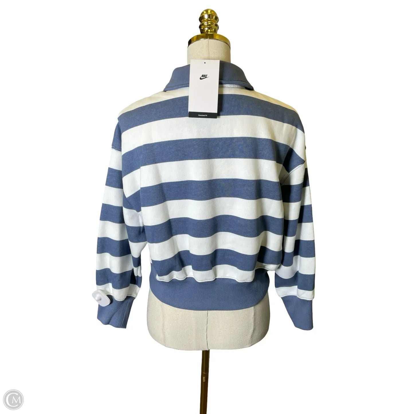Sweatshirt Collar By Nike In Striped Pattern, Size: Xs