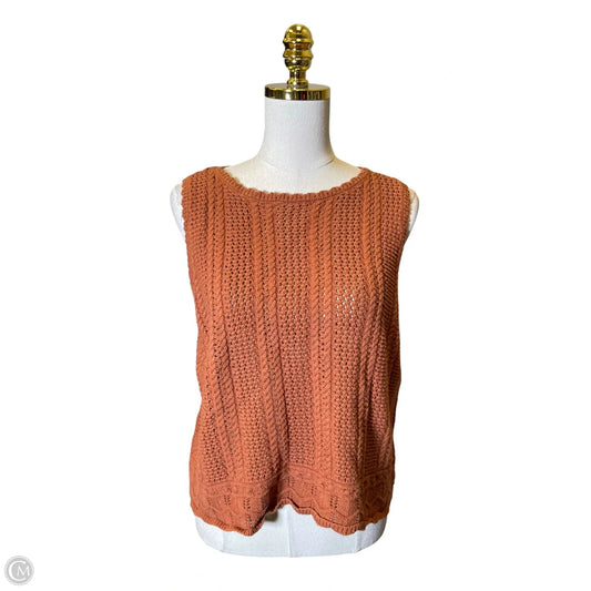 Top Sleeveless By Kirundo In Orange, Size: Xl