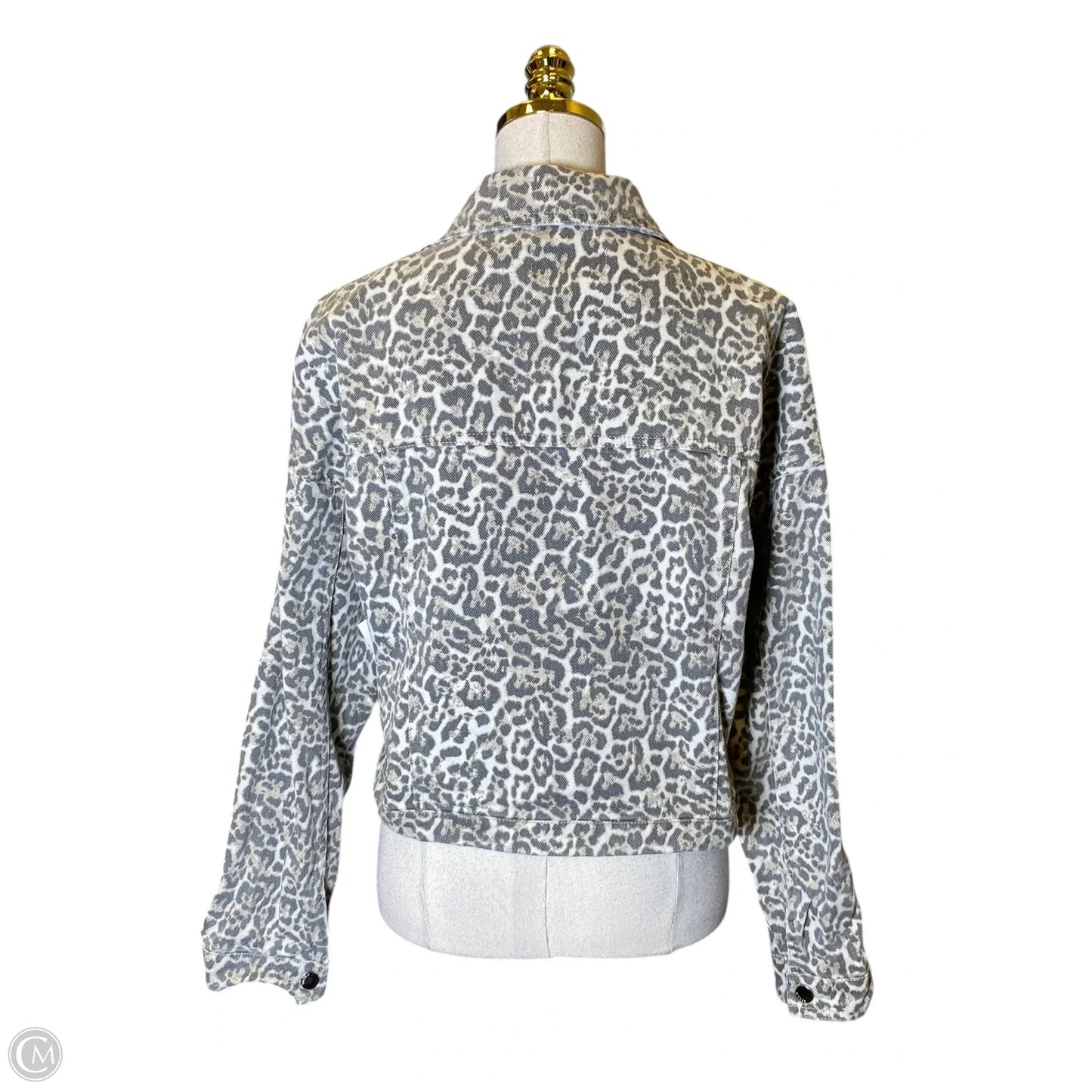 Jacket Denim By Vigoss In Animal Print, Size: L