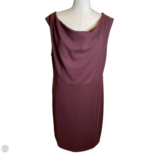 Dress Casual Midi By Ann Taylor In Maroon, Size: 16