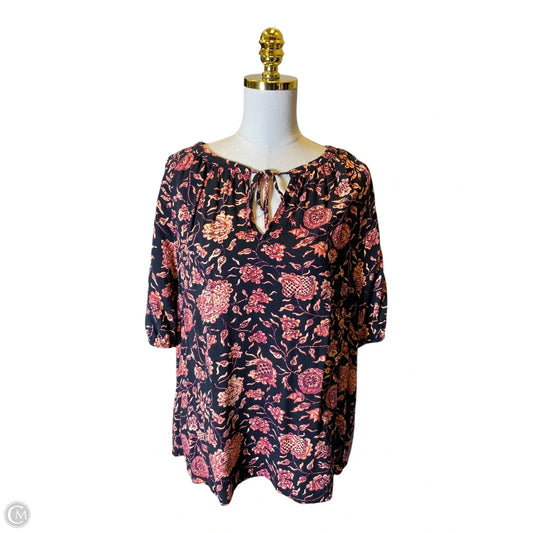 Blouse 3/4 Sleeve By Ava & Viv In Multi-colored, Size: Xl