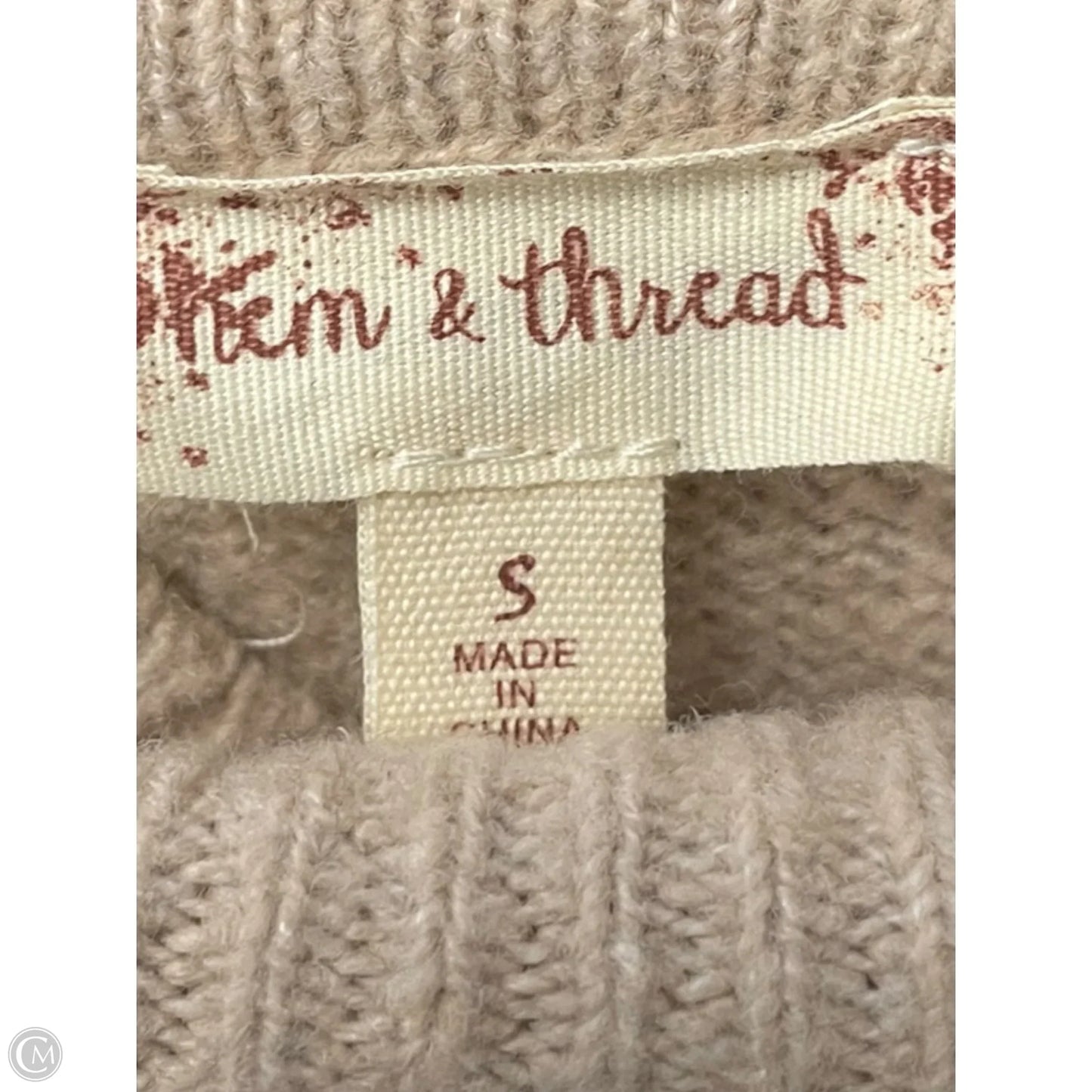 Sweater By Hem & Thread In Cream, Size: S