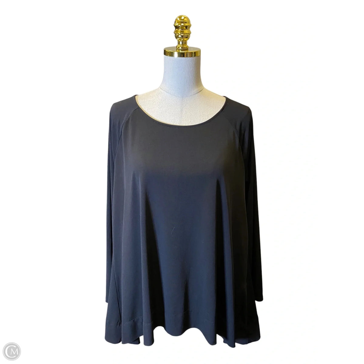 Top Long Sleeve By Chicos In Black, Size: L