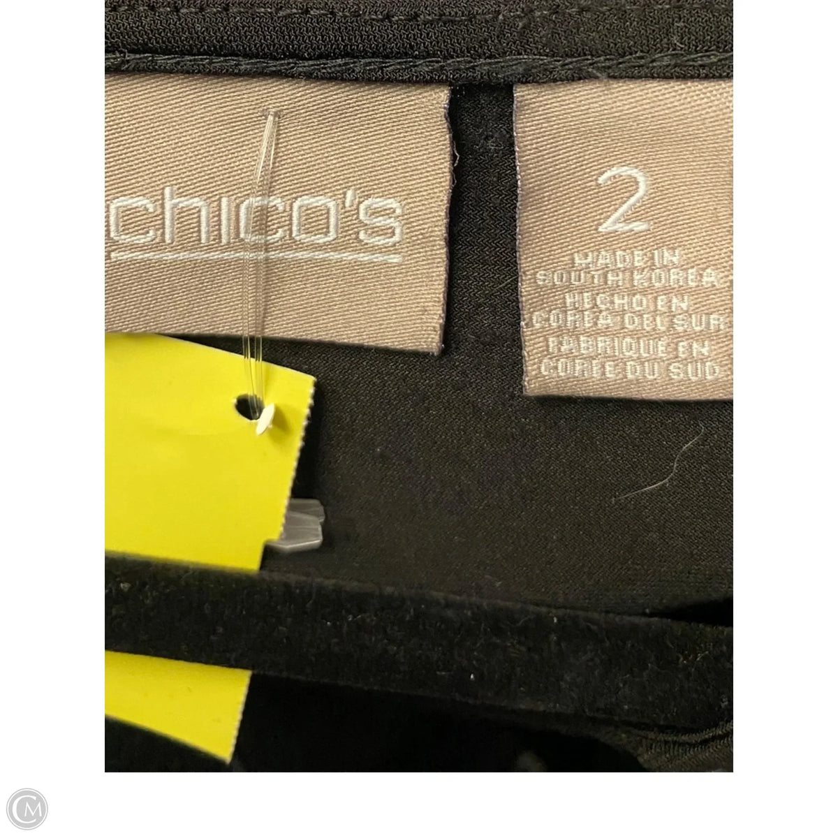 Top Long Sleeve By Chicos In Black, Size: L