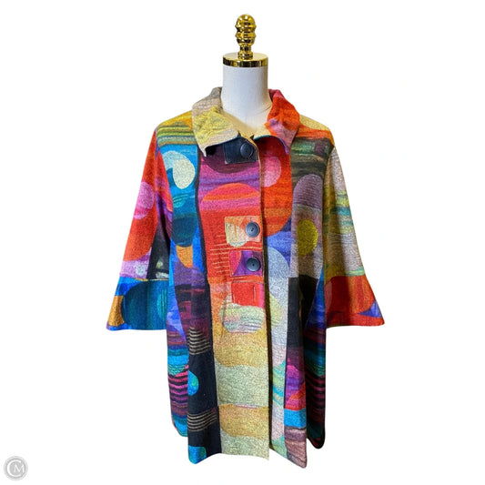 Sweater Cardigan By Clothes Mentor In Multi-colored, Size: Xl