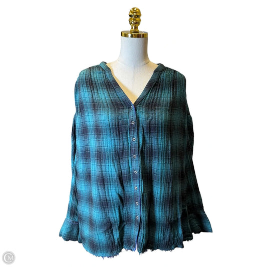 Blouse Long Sleeve By Free People In Multi-colored, Size: M
