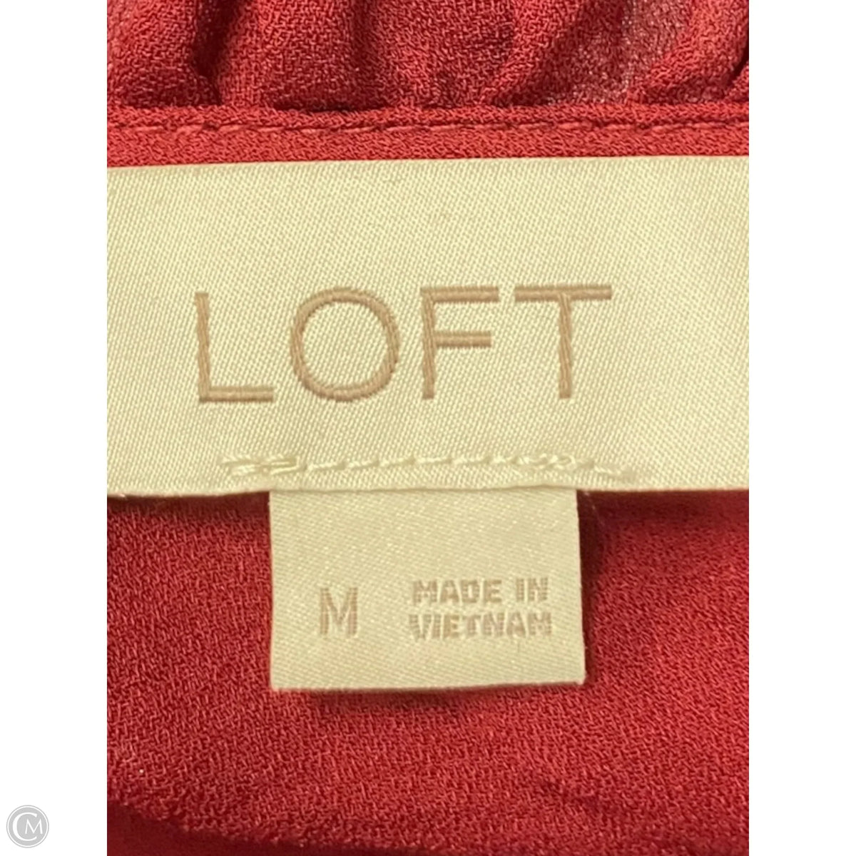 Blouse Long Sleeve By Loft In Maroon, Size: M