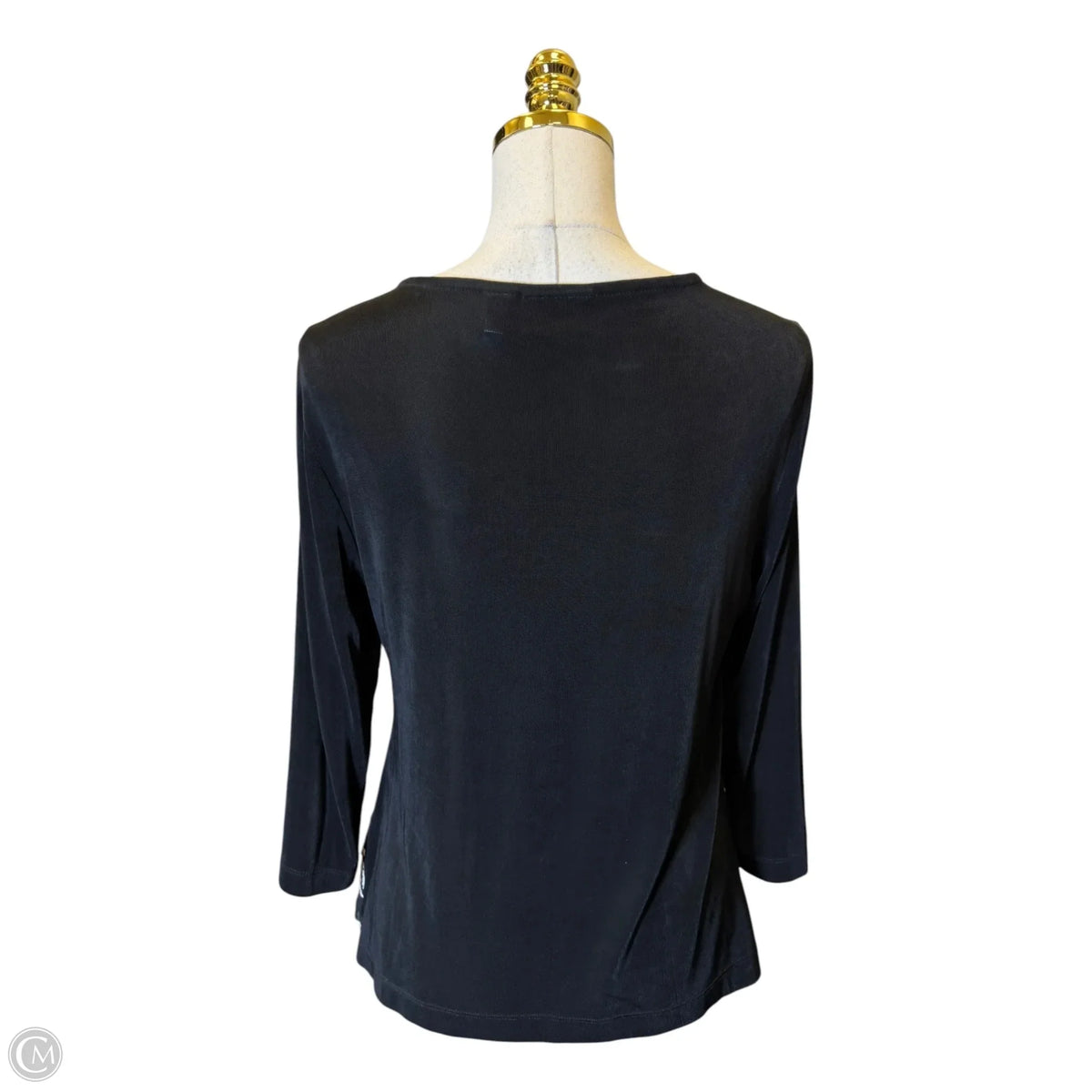 Blouse Long Sleeve By Chicos In Black & White, Size: M