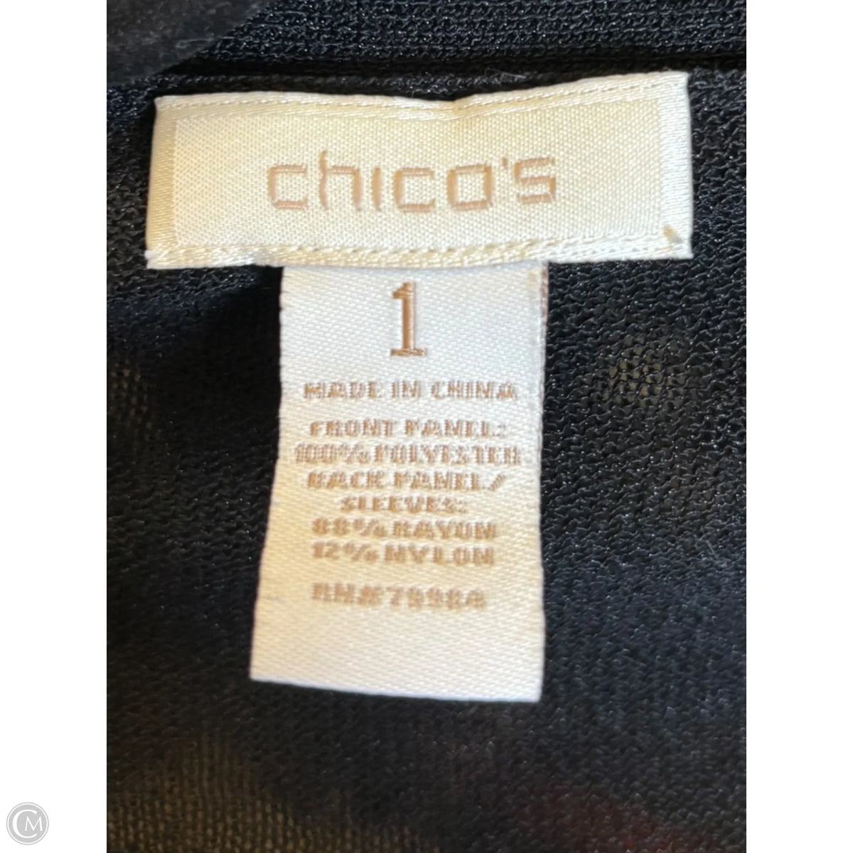 Cardigan By Chicos In Black & White, Size: M