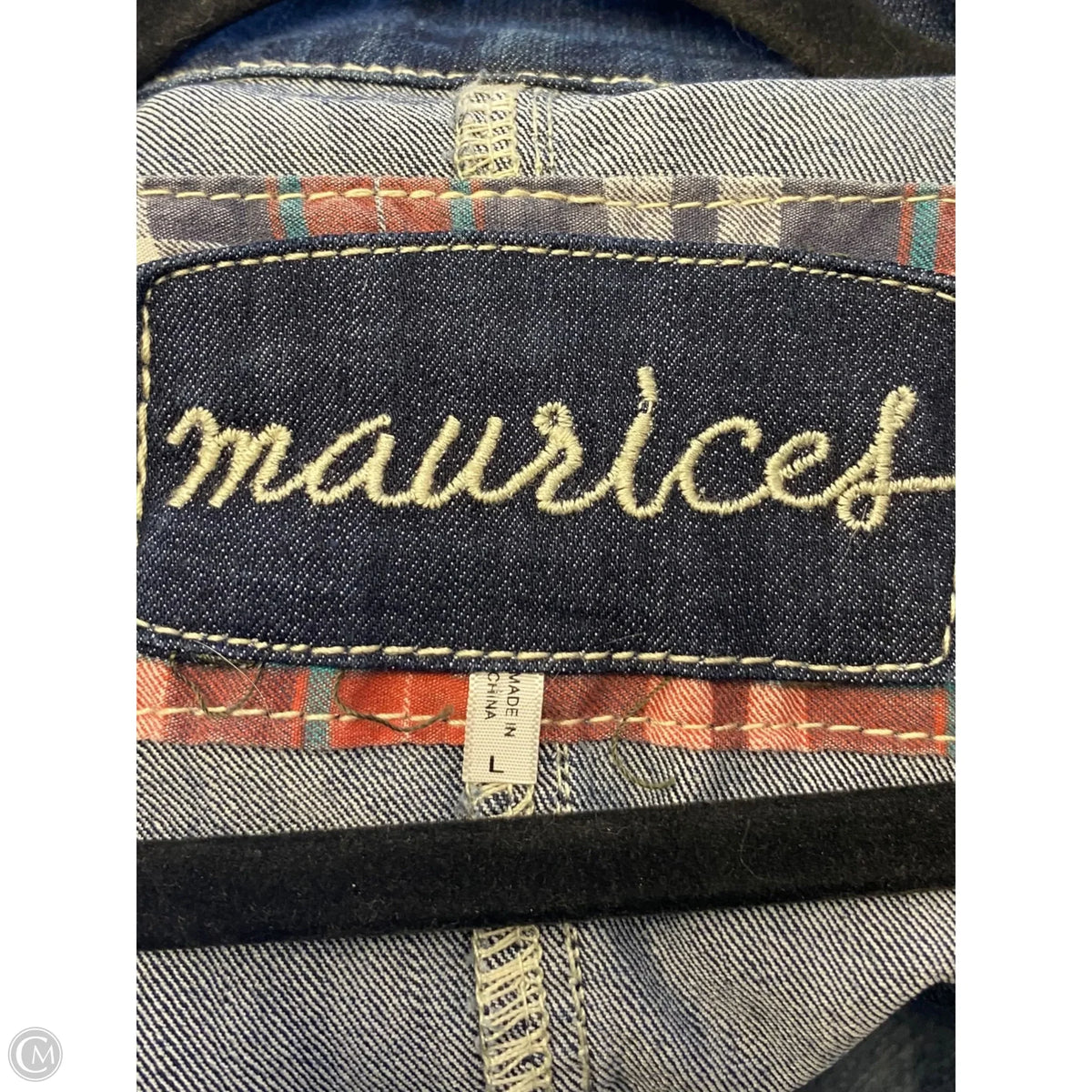 Jacket Denim By Maurices In Blue Denim, Size: L