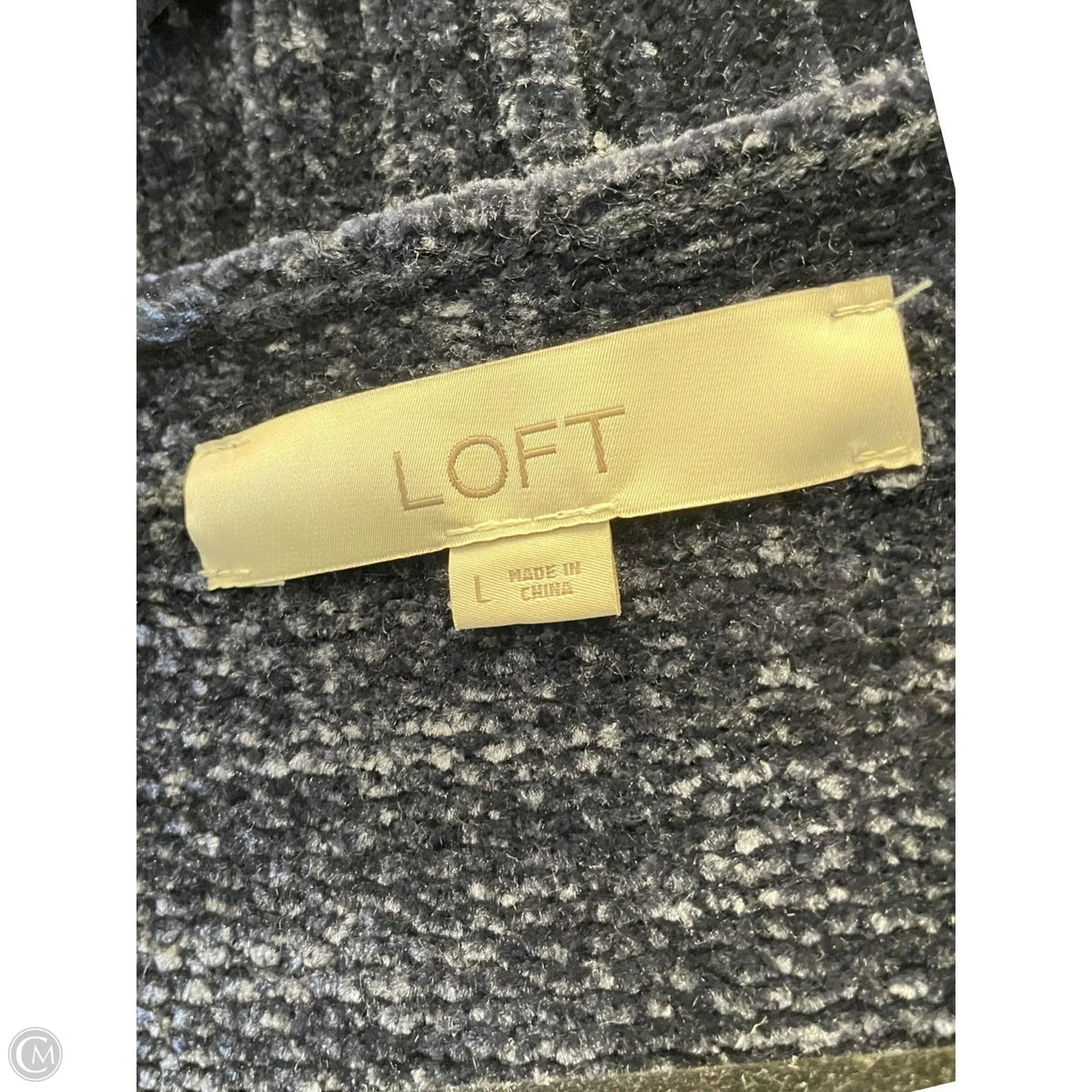 Sweater Cardigan By Loft In Navy, Size: L