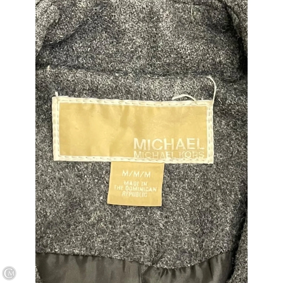 Coat Designer By Michael Kors In Grey, Size: M