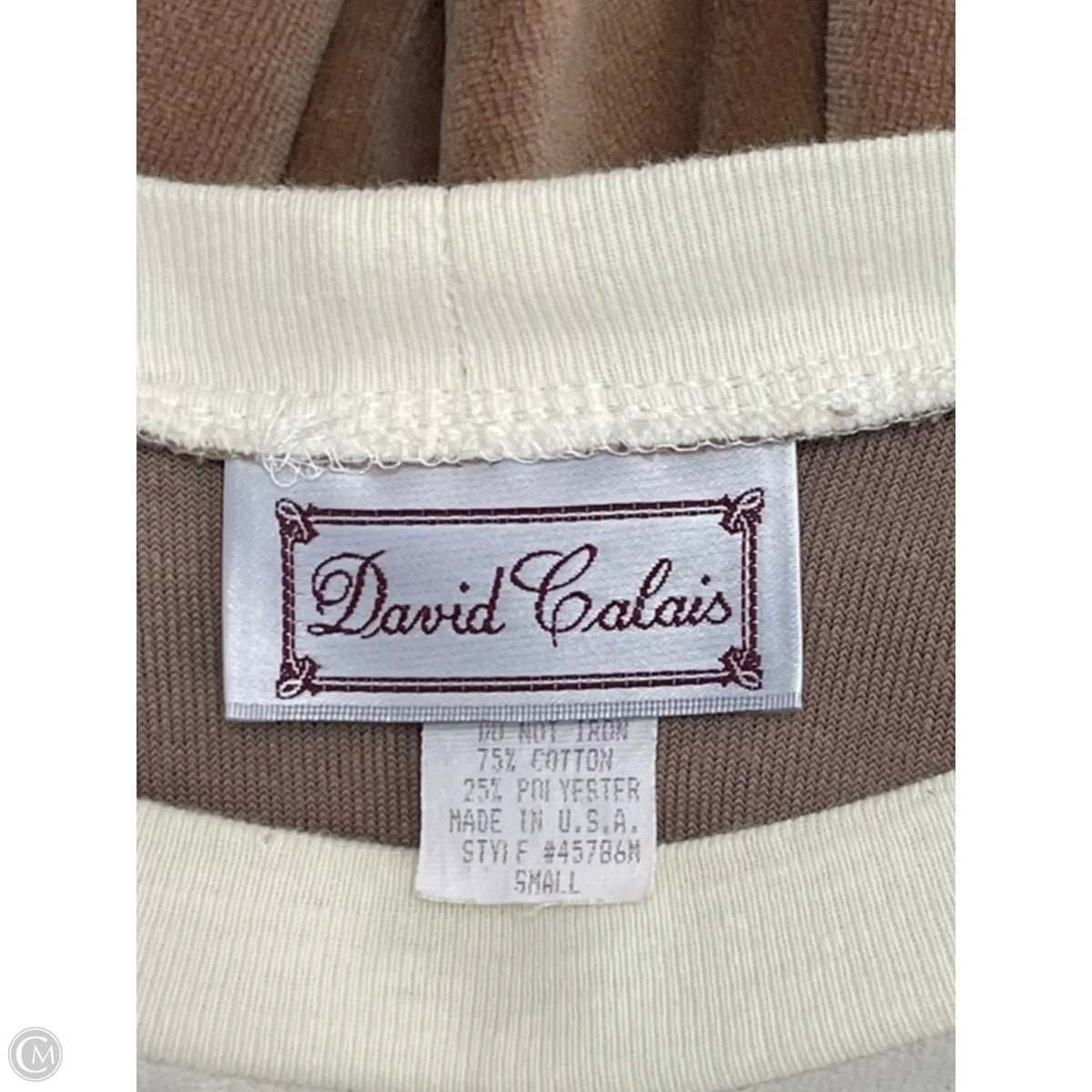 Sweater By Clothes Mentor In Brown & White, Size: S