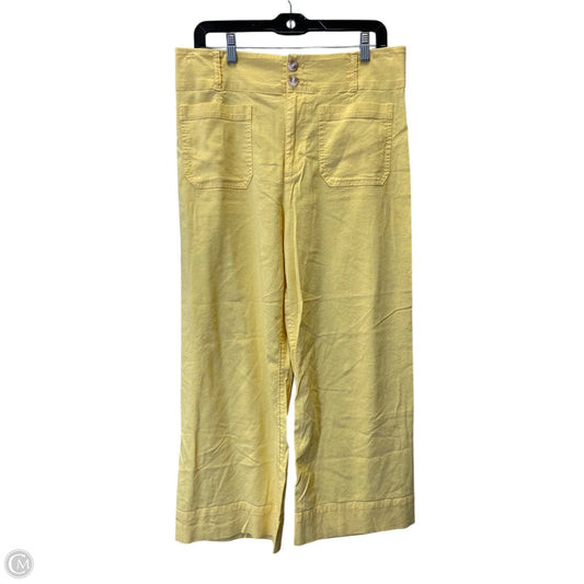 Pants Linen By Clothes Mentor In Yellow, Size: 12