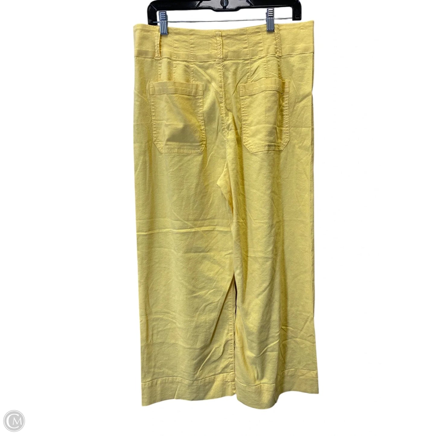 Pants Linen By Clothes Mentor In Yellow, Size: 12