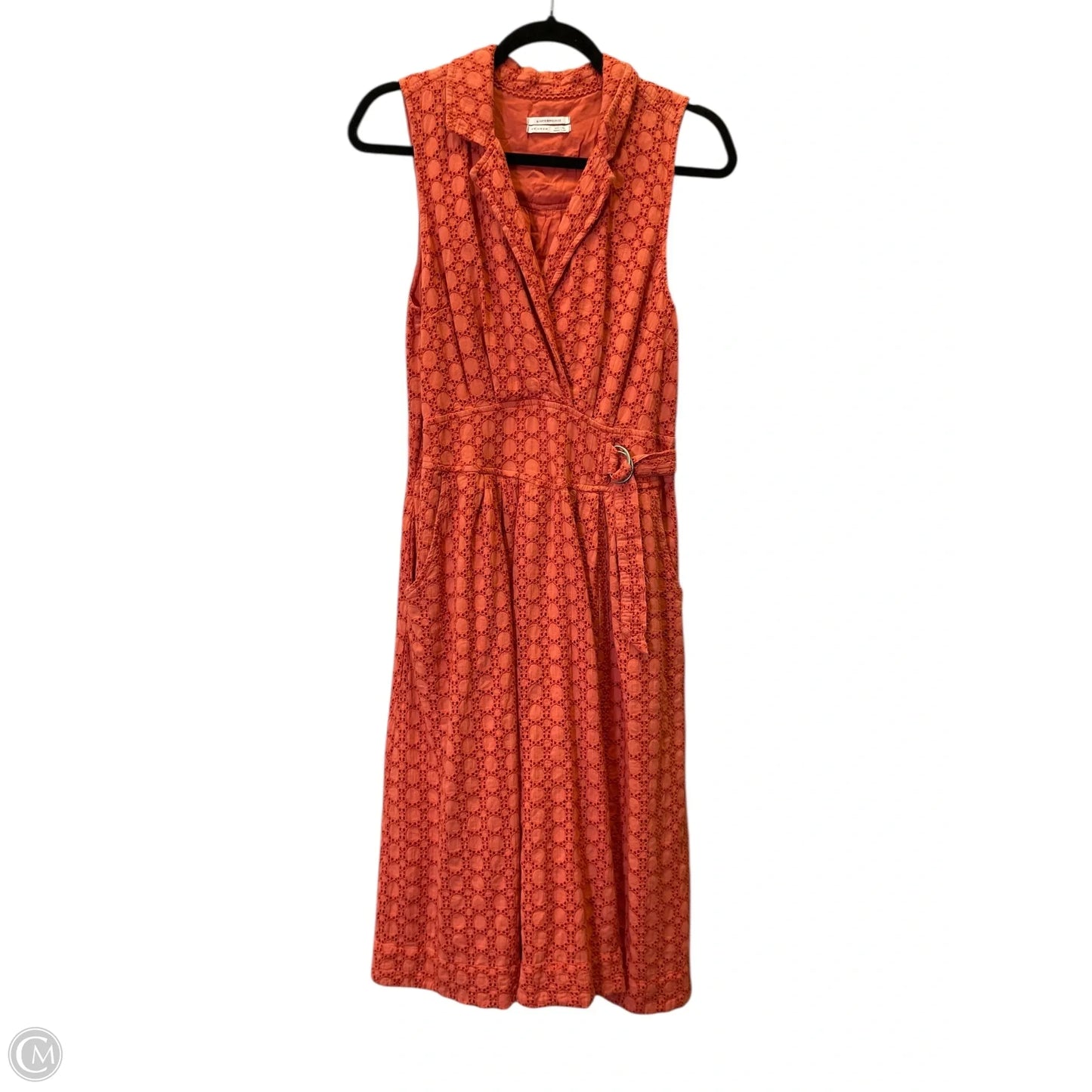 Dress Casual Midi By Anthropologie In Orange, Size: 10