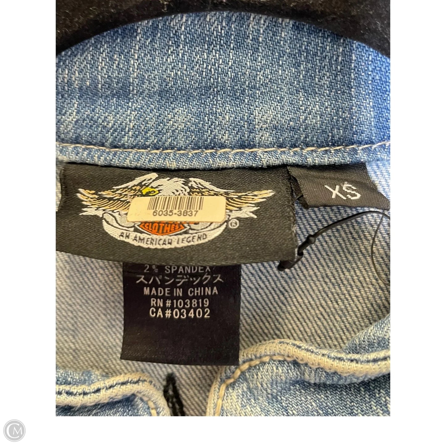 Jacket Denim By Harley Davidson In Blue, Size: Xs