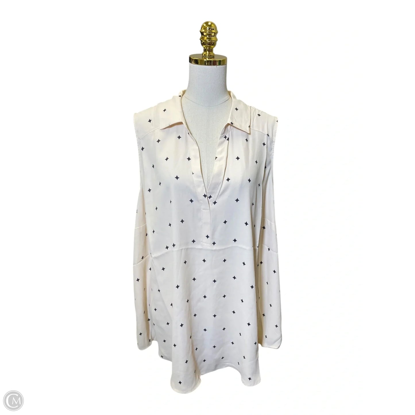 Blouse Sleeveless By Torrid In Cream, Size: 3x