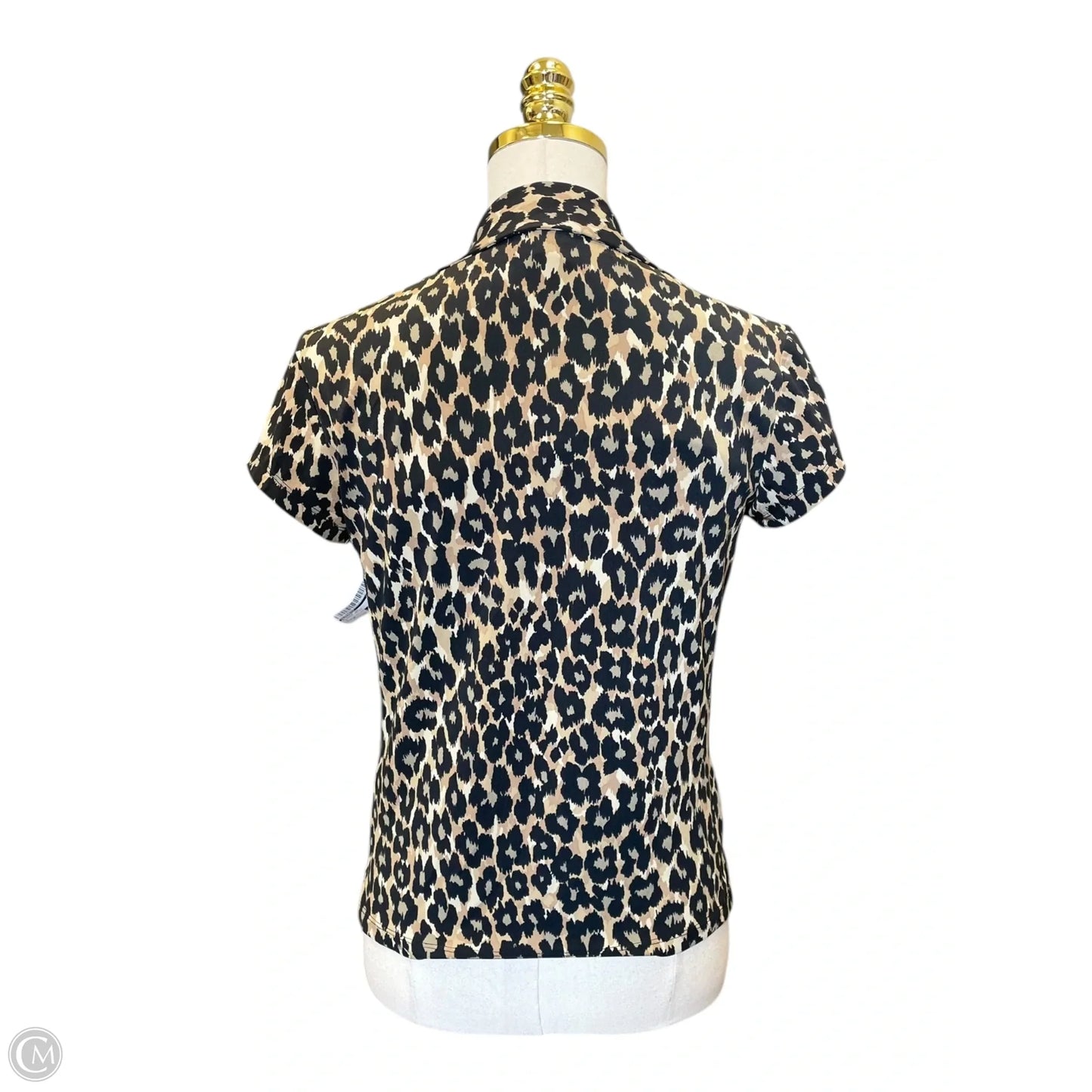 Blouse Short Sleeve By Express In Animal Print, Size: M