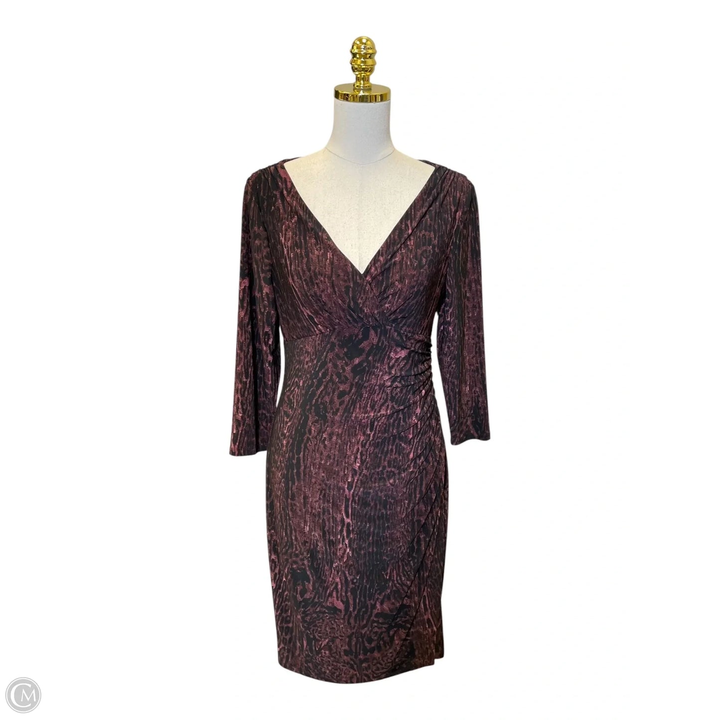 Dress Casual Midi By Lauren By Ralph Lauren In Animal Print, Size: 8