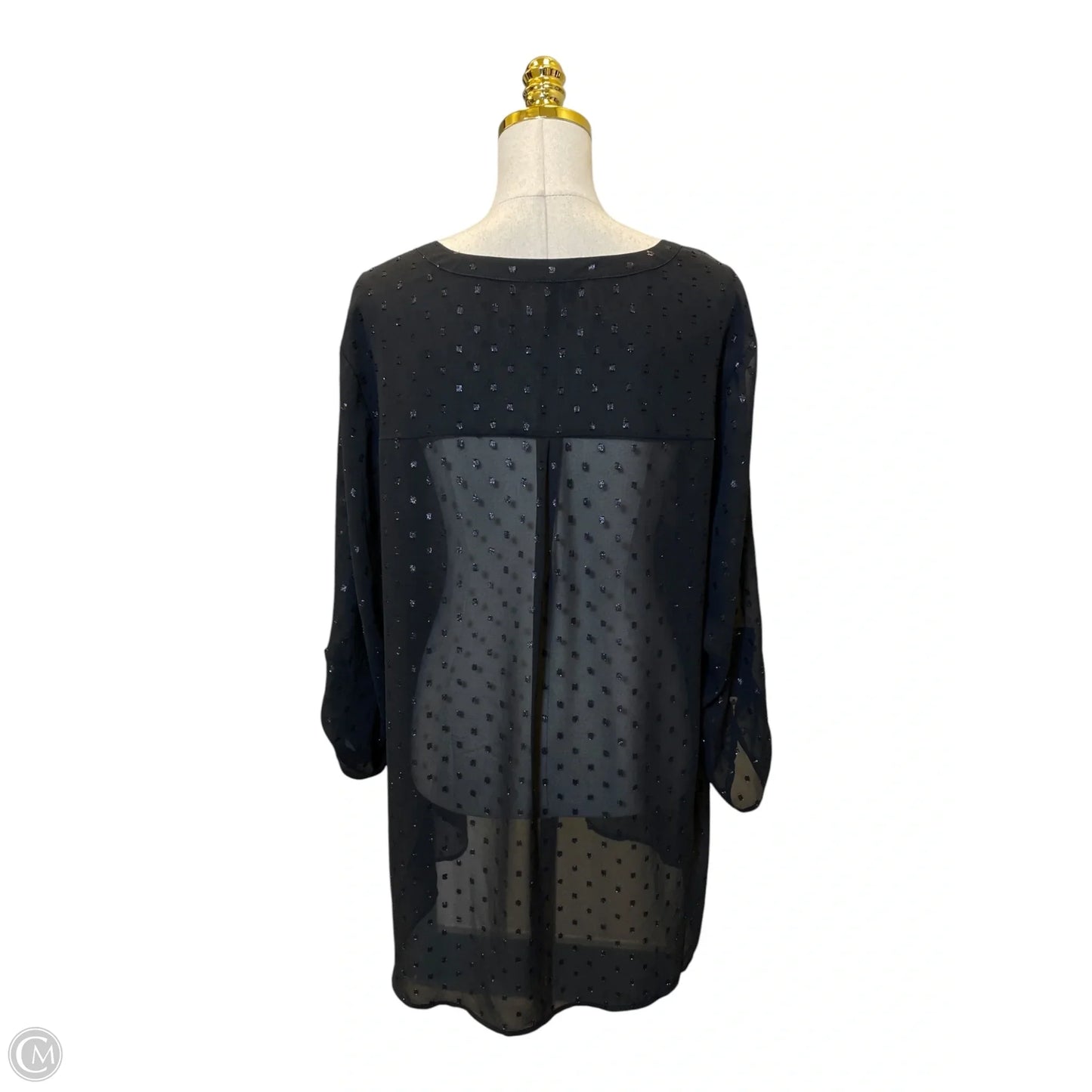 Blouse Long Sleeve By Maurices In Black, Size: Xxl
