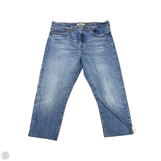 Jeans Straight By Levis In Blue Denim, Size: 16