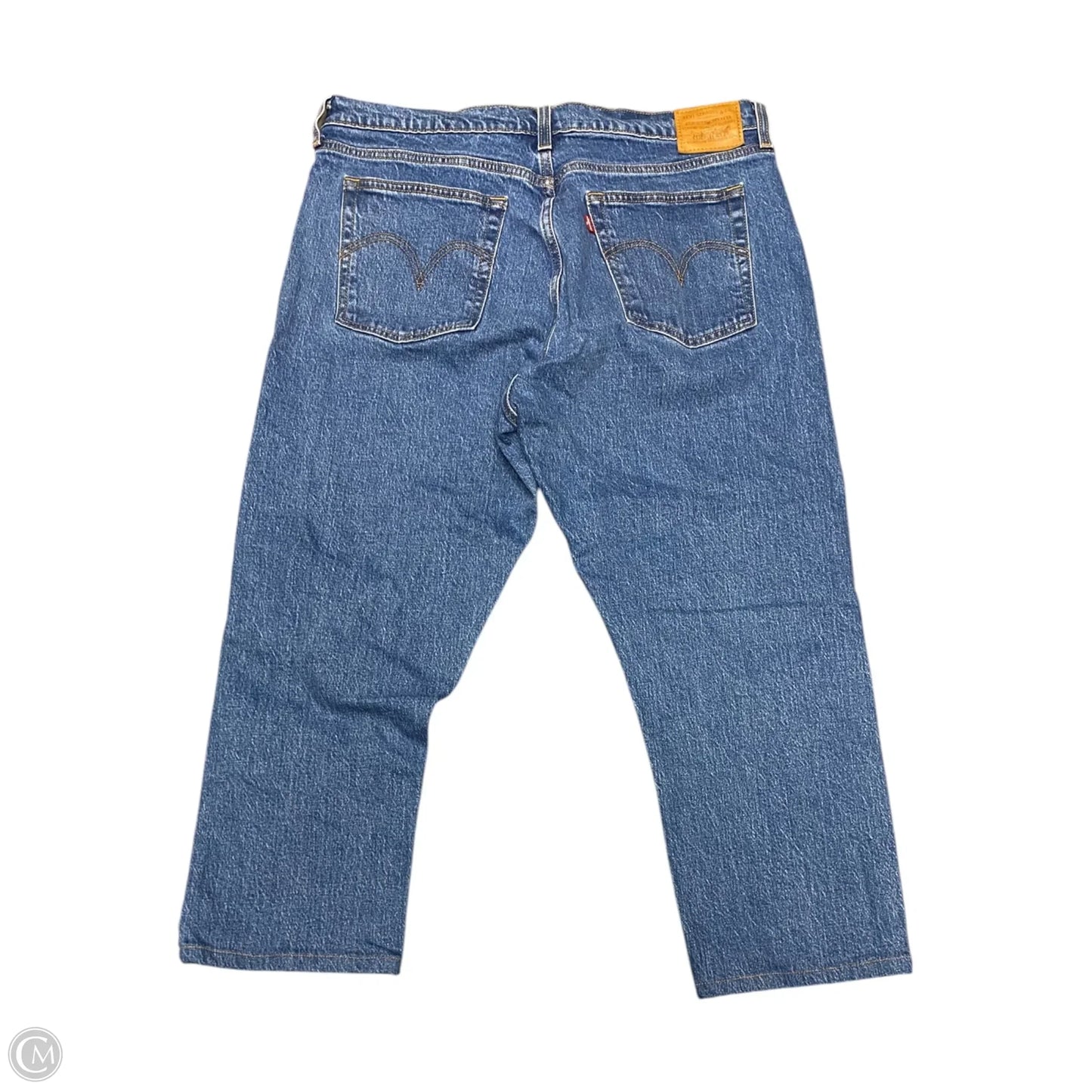 Jeans Straight By Levis In Blue Denim, Size: 16