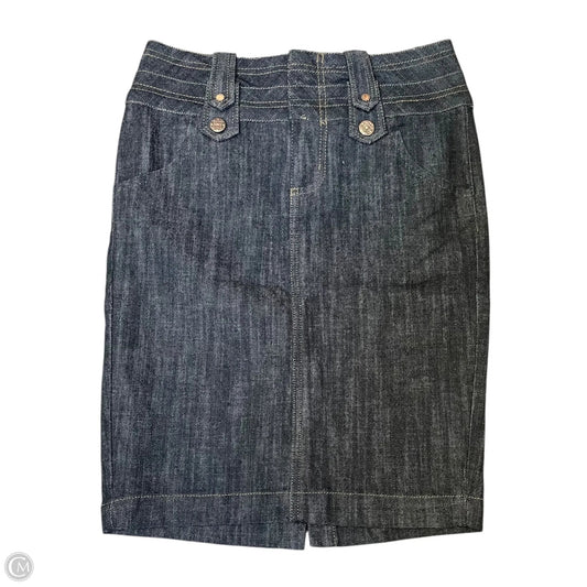 Skirt Midi By Clothes Mentor In Blue Denim, Size: S