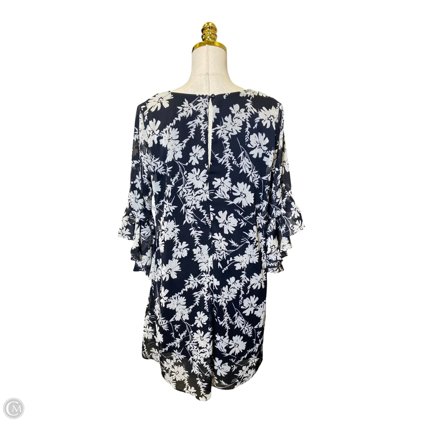 Dress Casual Short By Calvin Klein In Black & White, Size: L