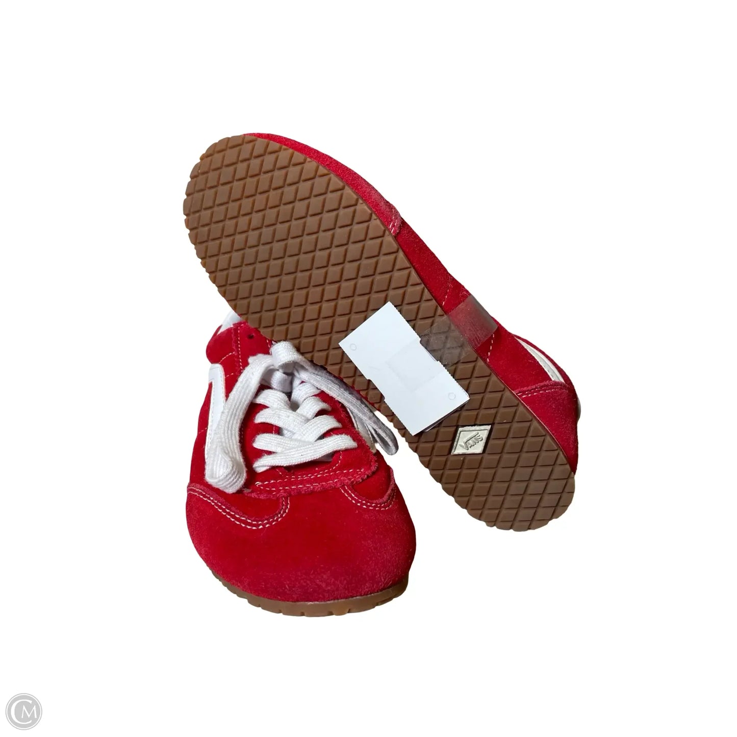 Shoes Sneakers By Vans In Red & White, Size: 7