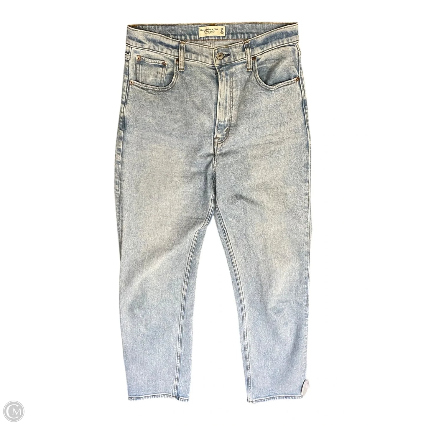 Jeans Straight By Abercrombie And Fitch In Blue Denim, Size: 8