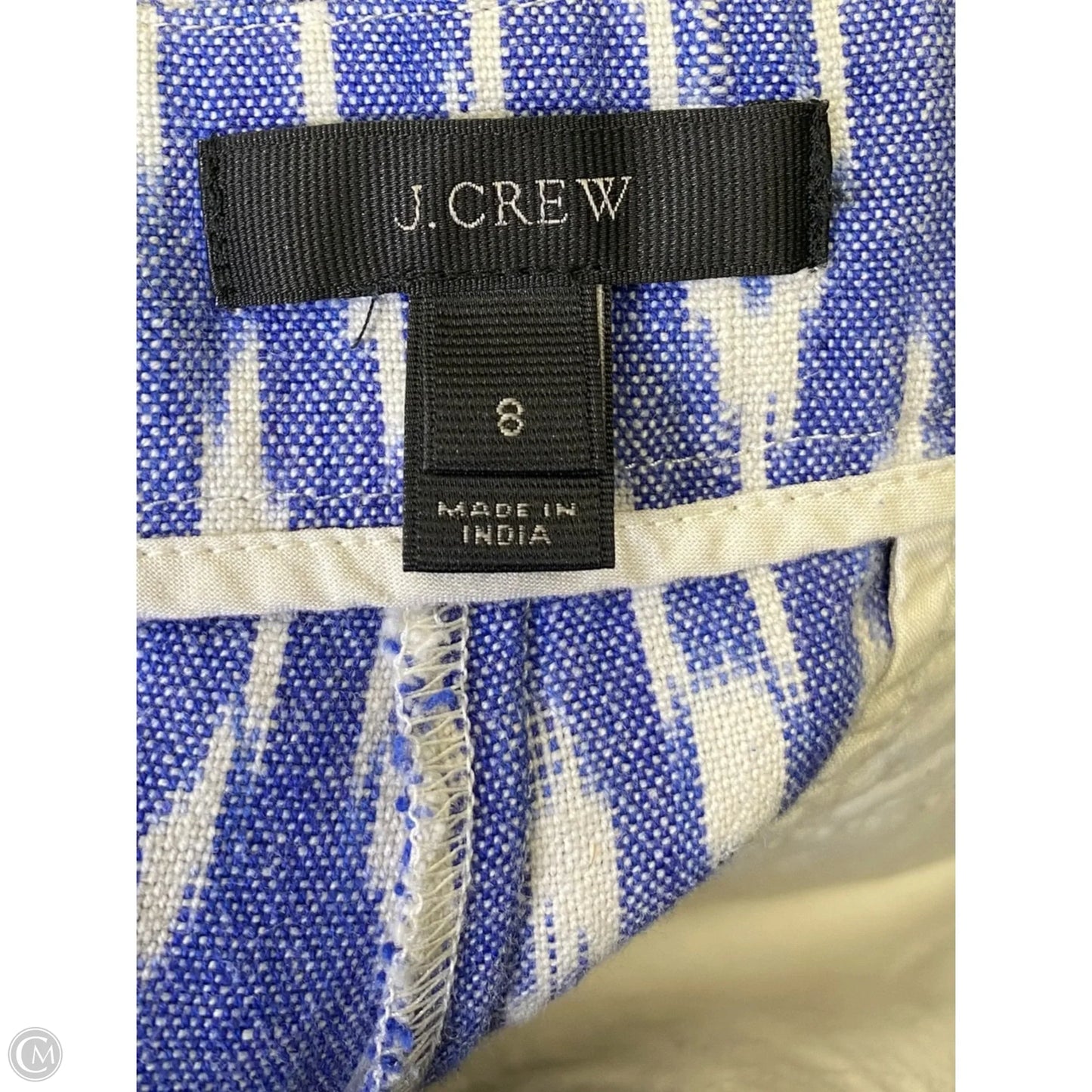 Shorts By J. Crew In Blue & Cream, Size: 8