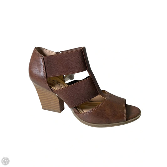 Shoes Heels Block By Abella In Brown, Size: 6.5