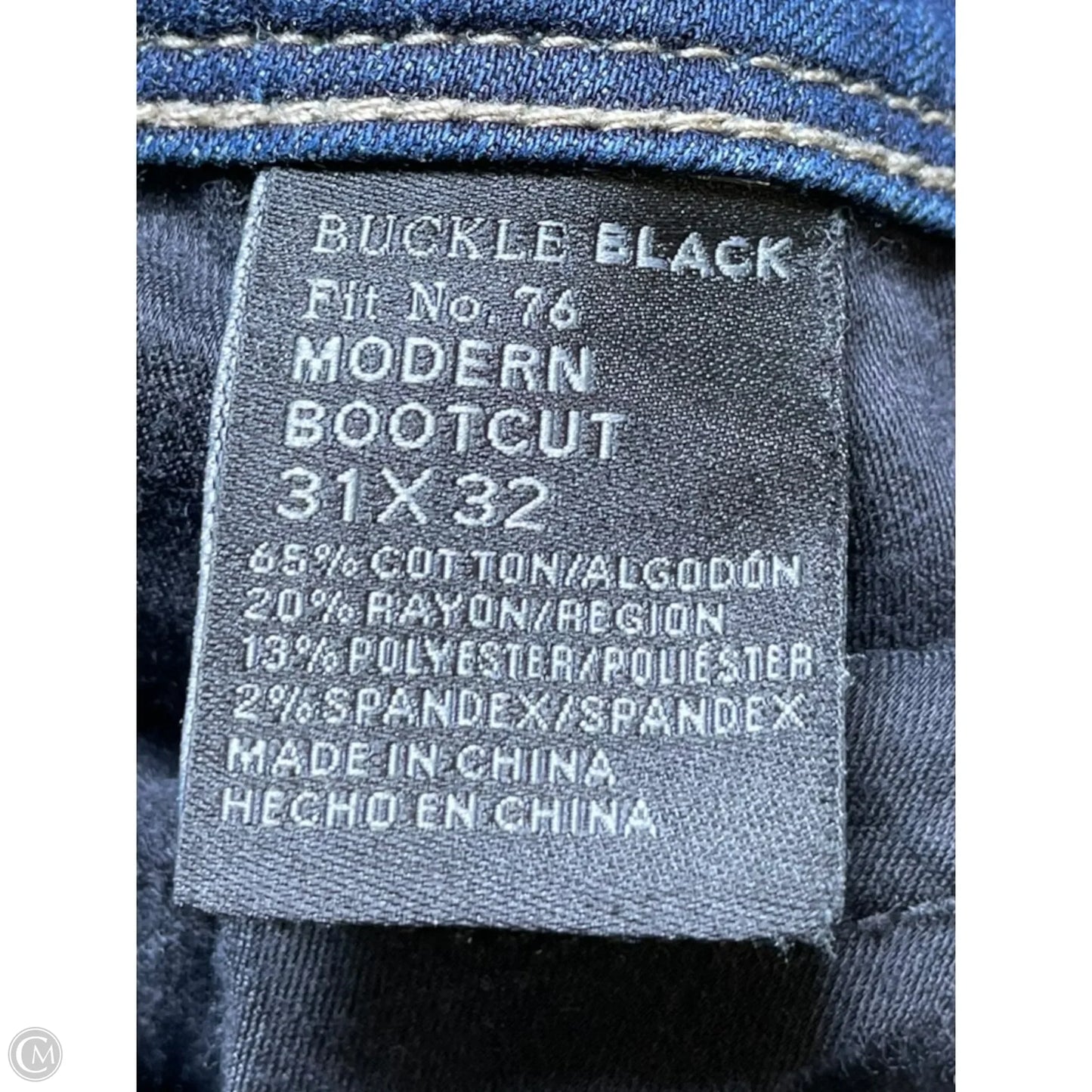 Jeans Boot Cut By Buckle Black In Blue, Size: 16