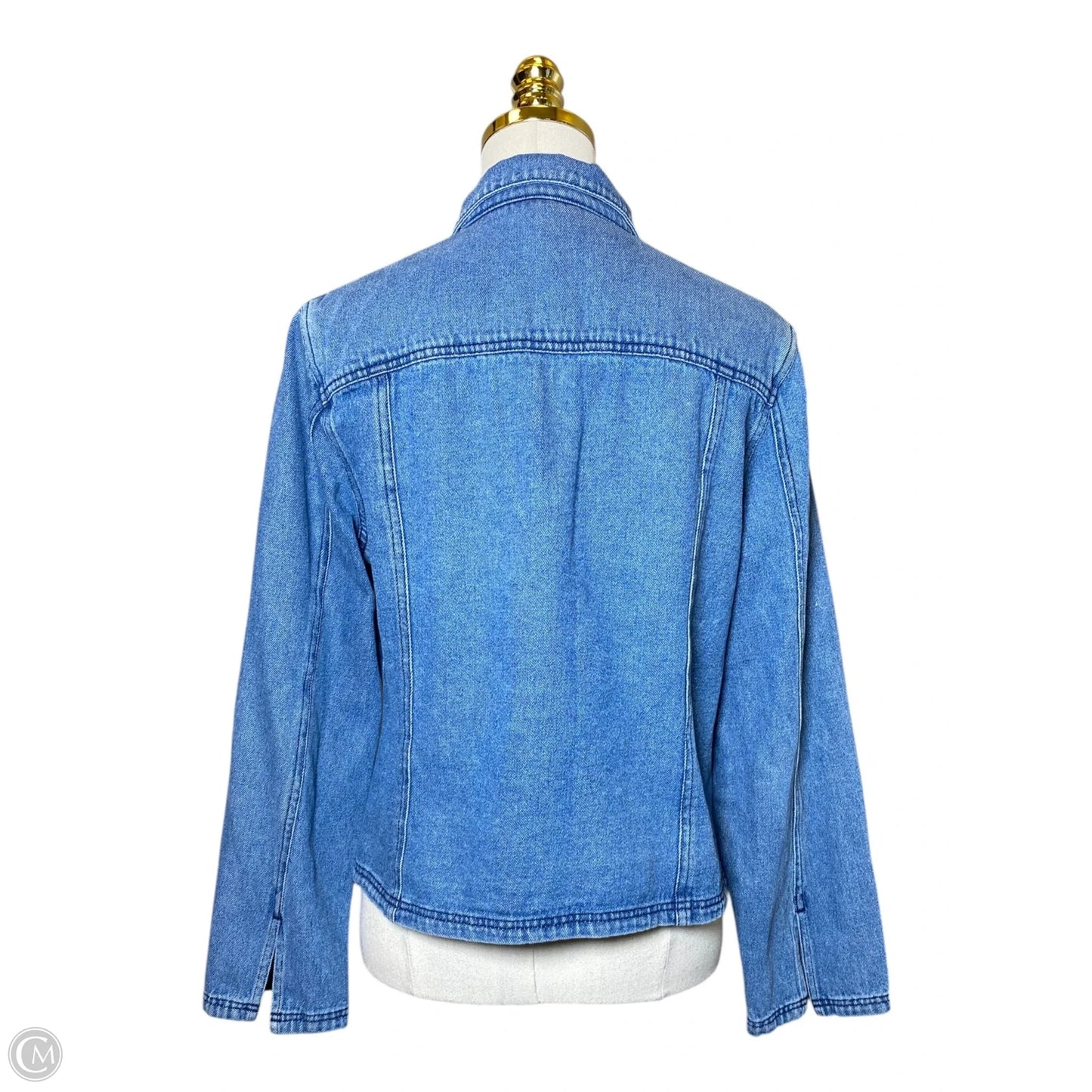 Jacket Denim By Chadwicks In Blue Denim, Size: L