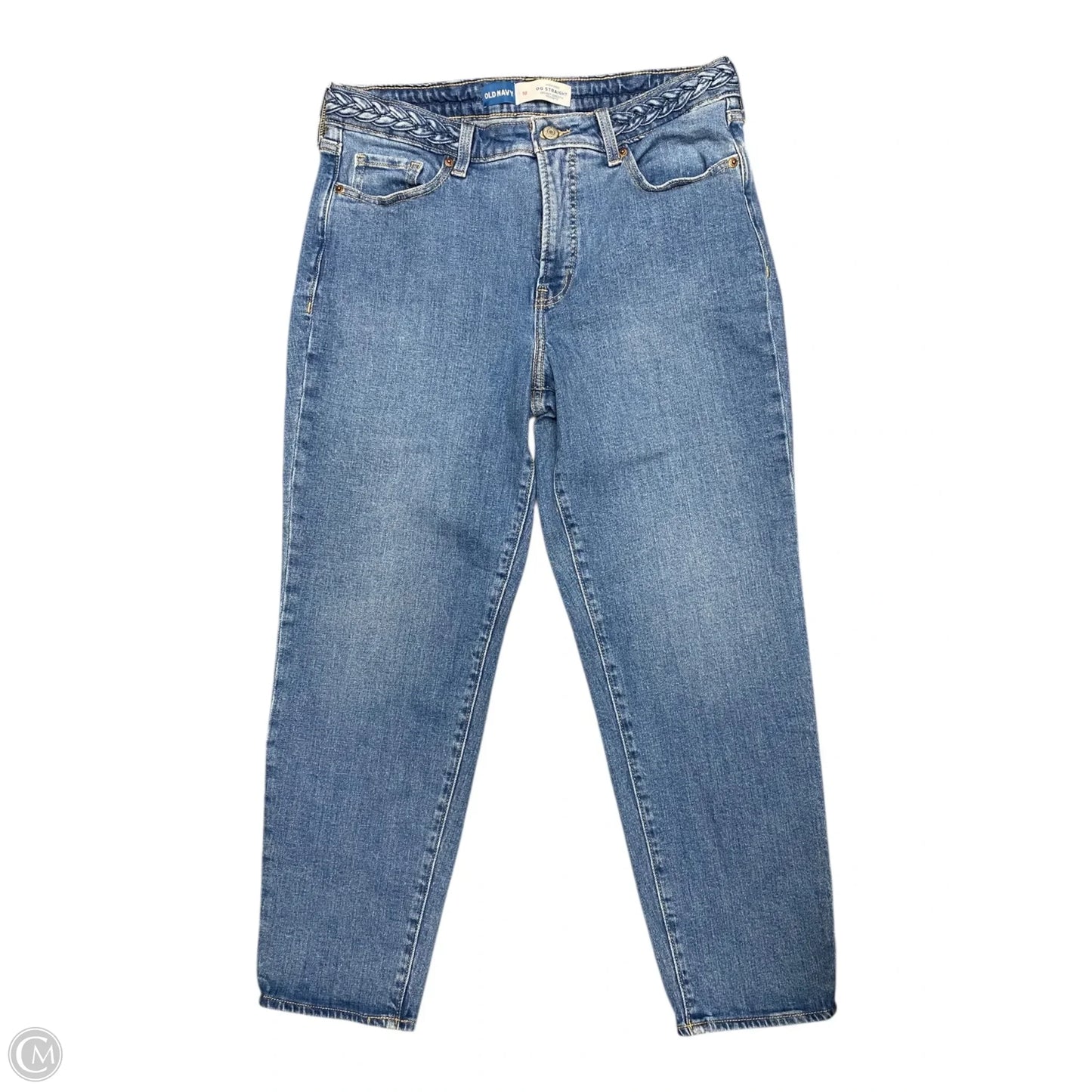 Jeans Straight By Old Navy In Blue Denim, Size: 10
