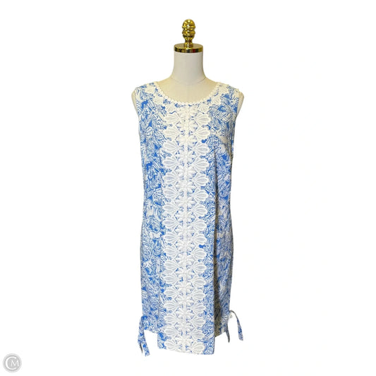Dress Designer By Lilly Pulitzer In Blue & White, Size: Xl