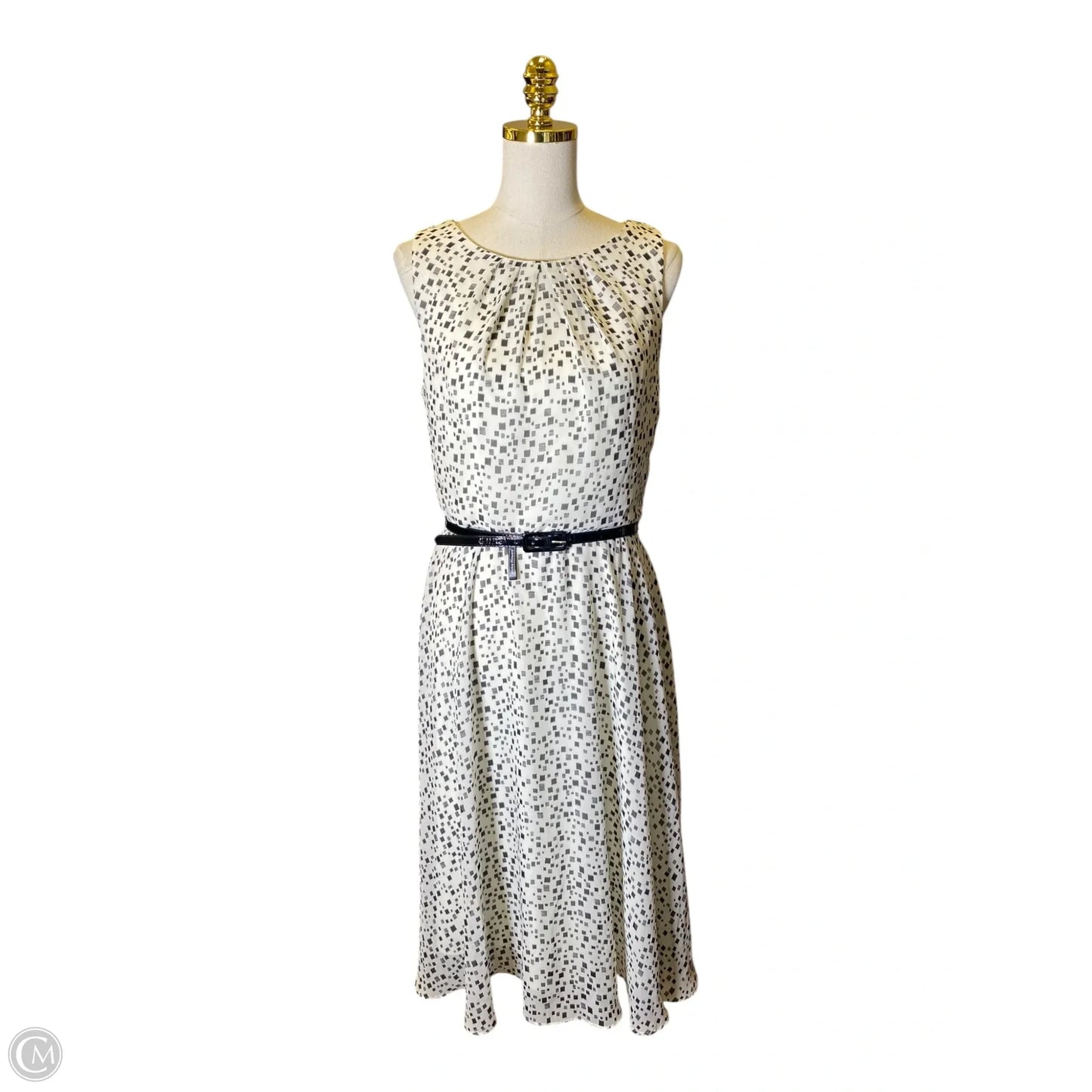 Dress Casual Midi By Jessica Howard In Black & White, Size: L