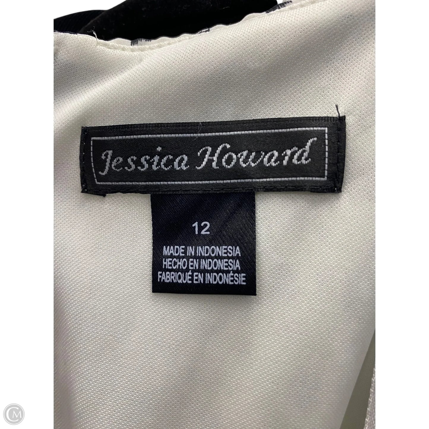 Dress Casual Midi By Jessica Howard In Black & White, Size: L