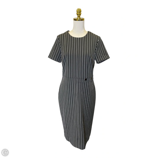 Dress Casual Midi By Banana Republic In Black & White, Size: L