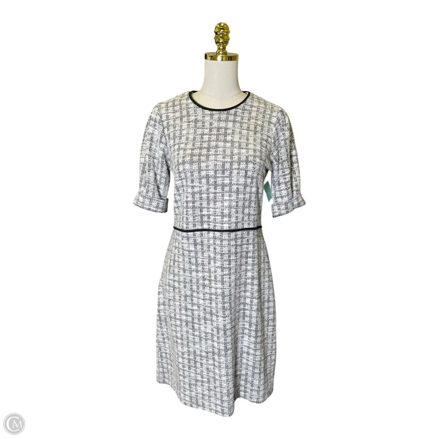 Dress Casual Midi By Banana Republic In Black & White, Size: M