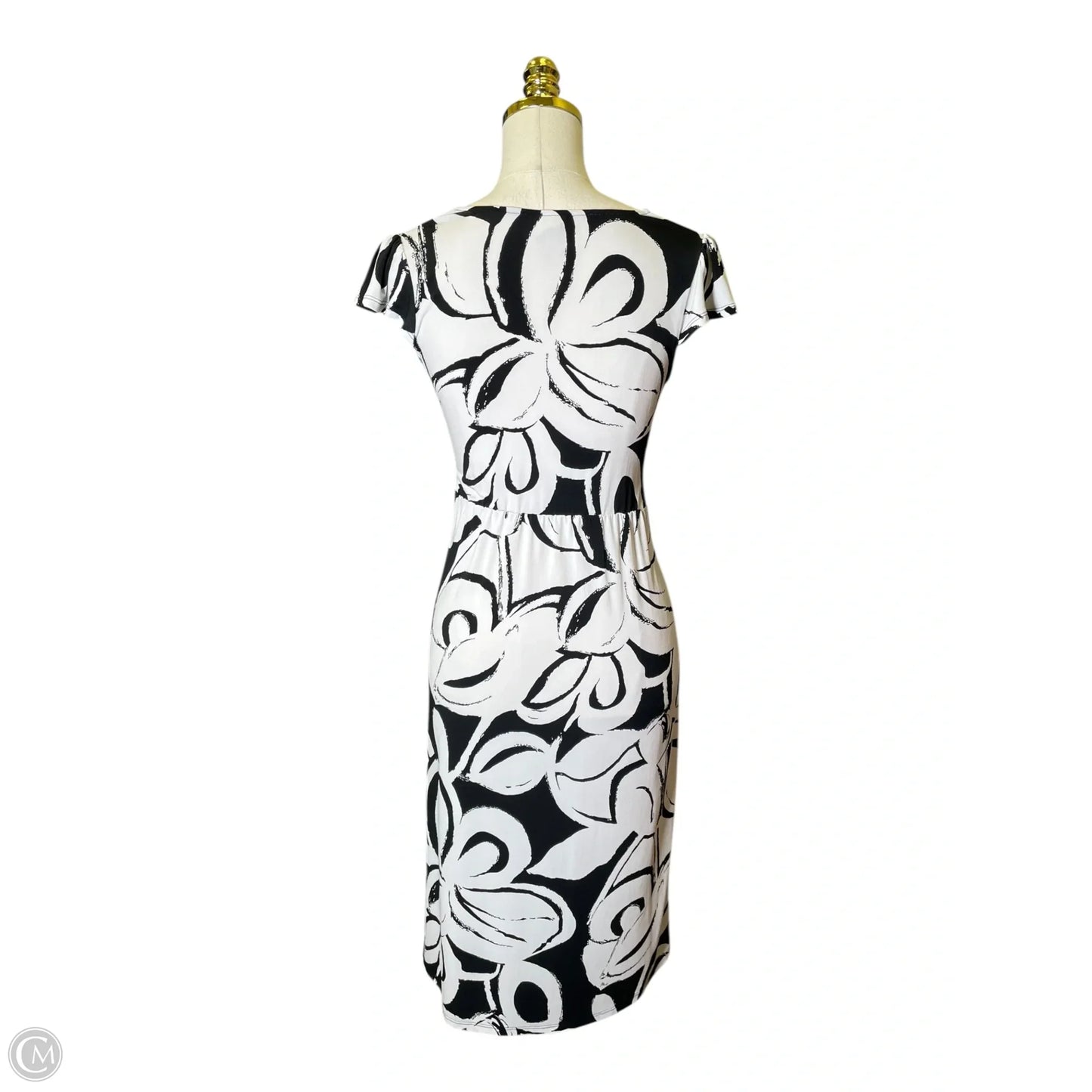 Dress Casual Midi By Merona In Black & White, Size: Xs