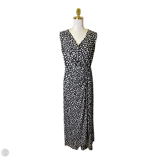 Dress Casual Maxi By Tommy Bahama In Black & Cream, Size: L