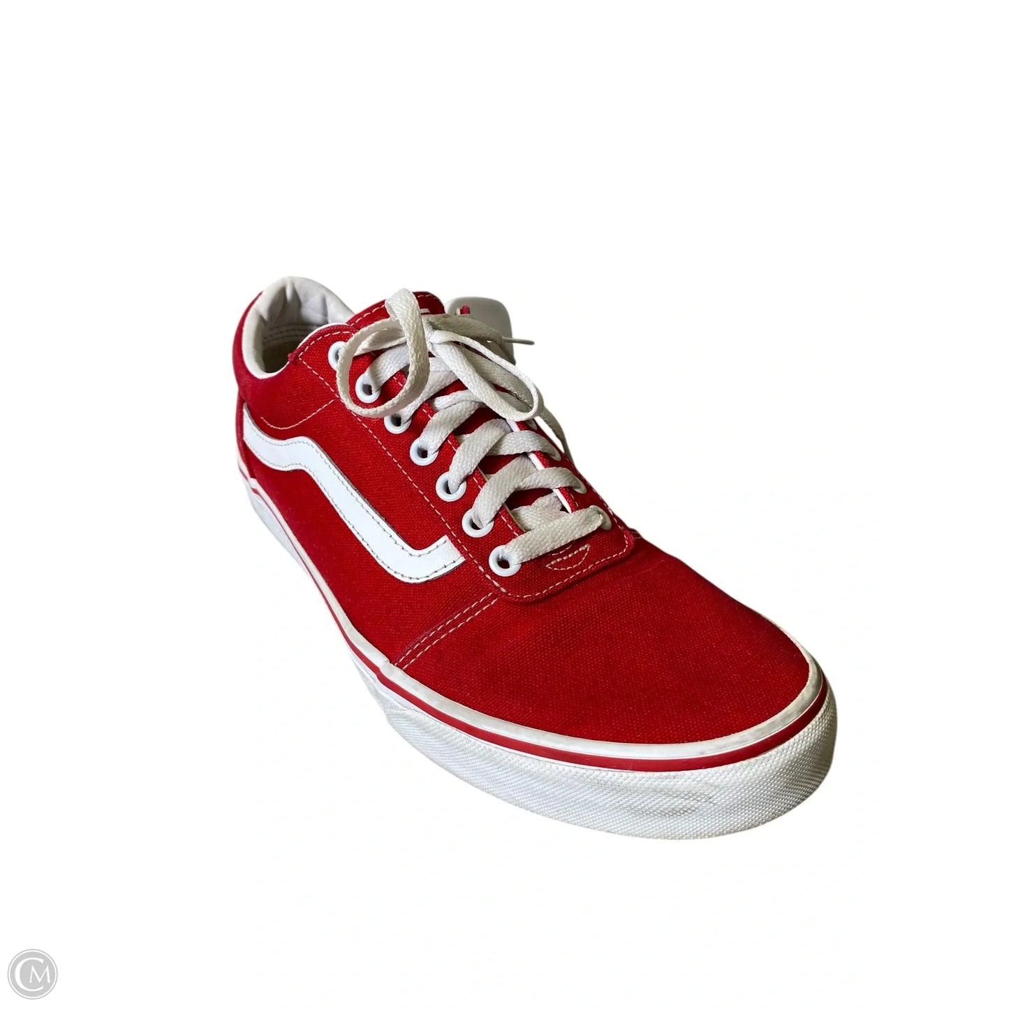 Shoes Sneakers By Vans In Red & White, Size: 12