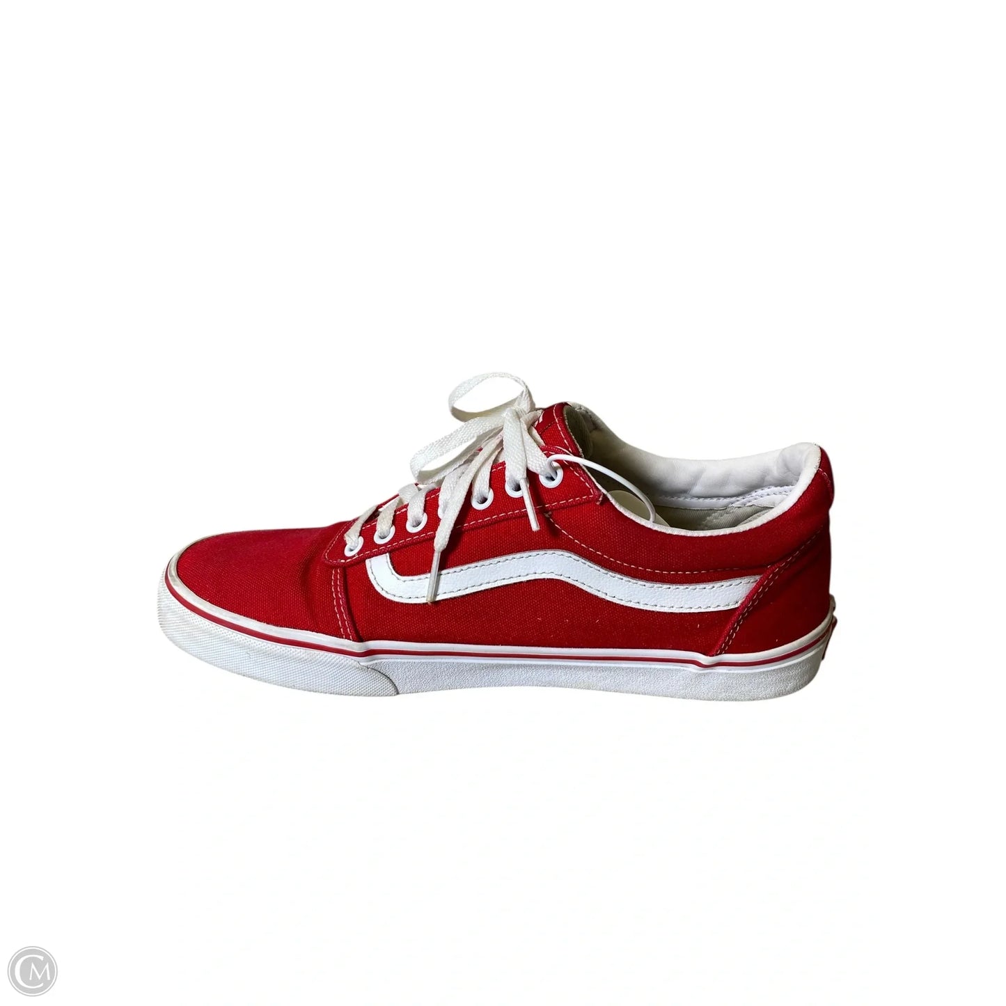 Shoes Sneakers By Vans In Red & White, Size: 12